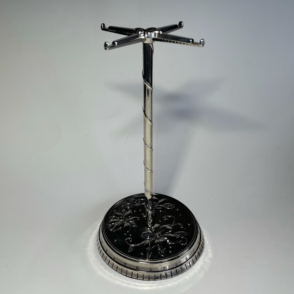 *3/$30* Silver Floral Jewelry Tree Stand